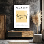 Picasso Le Chien Minimalist Sanat Cam Tablo