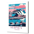 Sydney Manzarası Modern Sanat Cam Tablo - Avustralya Seyahat Temalı