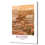 Roma Kolezyum İtalya Manzarası Temalı Cam Tablo