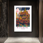 Bangkok Tayland Seyahat Posteri Cam Tablo