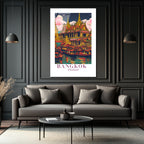 Bangkok Tayland Seyahat Posteri Cam Tablo