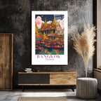 Bangkok Tayland Seyahat Posteri Cam Tablo