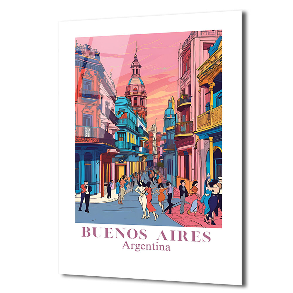 Buenos Aires Tutkusu Cam Tablo - Arjantin Sokak Sanatı