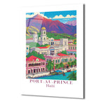 Port-au-Prince Haiti Canlı Şehir Manzarası Cam Tablo