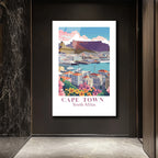 Cape Town Güney Afrika Manzarası Cam Tablo