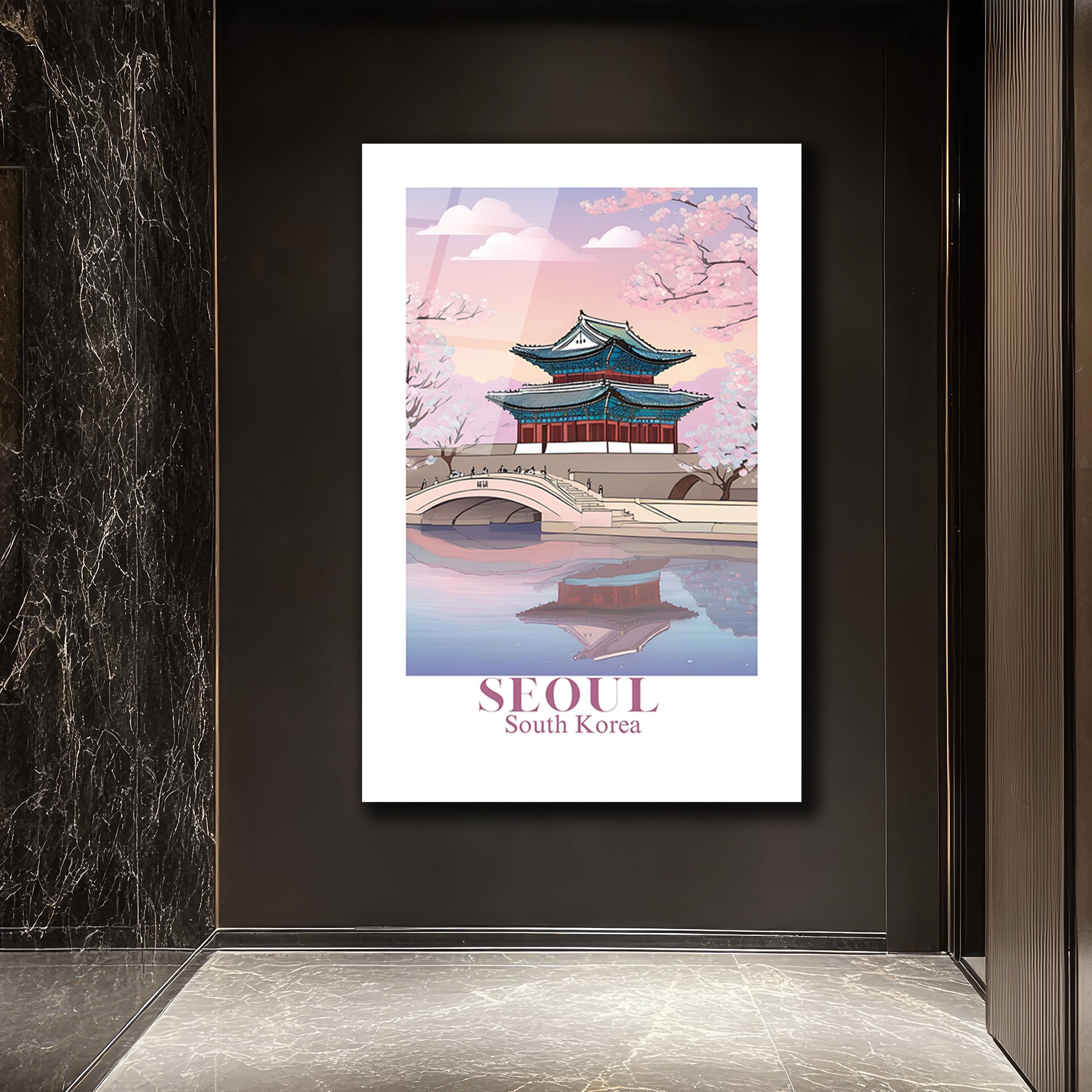 Seul Bahar Esintisi: Gyeongbokgung Sarayı Cam Tablo