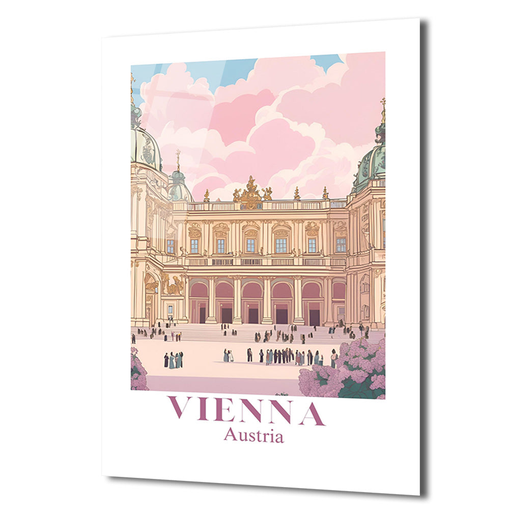 Viyana'nın Büyüsü: Schönbrunn Sarayı Temalı Modern Cam Tablo