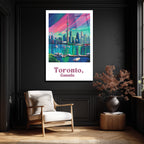 Toronto Gökkuşağı Manzarası Cam Tablo | Şehir ve Deniz Havası