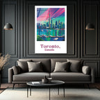 Toronto Gökkuşağı Manzarası Cam Tablo | Şehir ve Deniz Havası