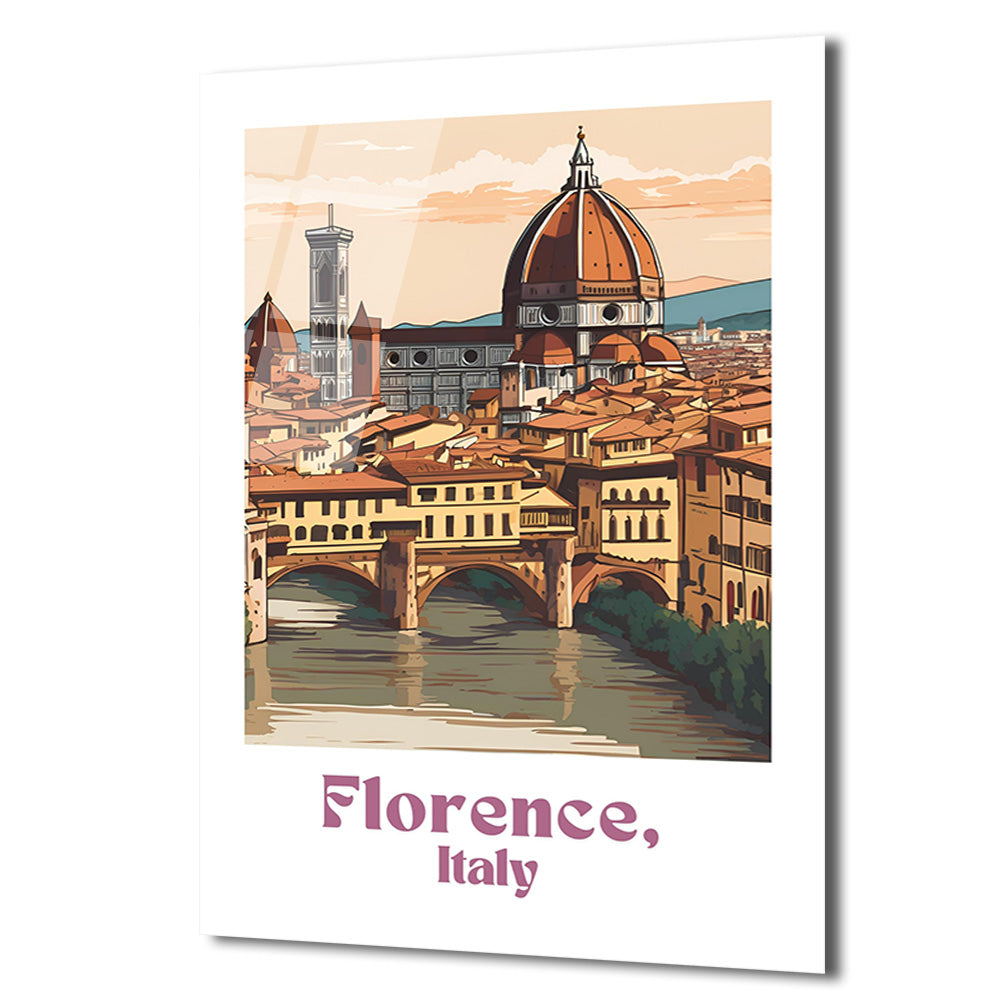 Floransa'nın Büyüsü: Ponte Vecchio & Duomo Cam Tablo