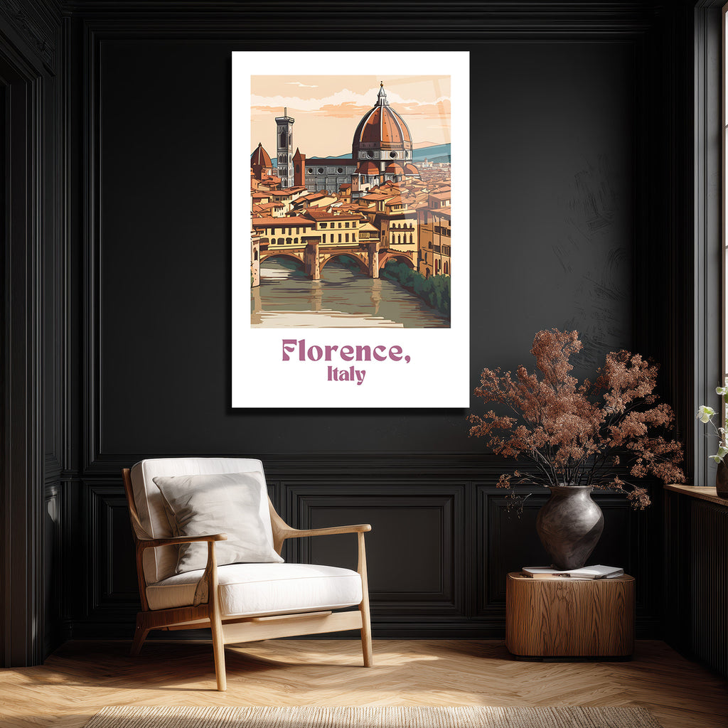 Floransa'nın Büyüsü: Ponte Vecchio & Duomo Cam Tablo