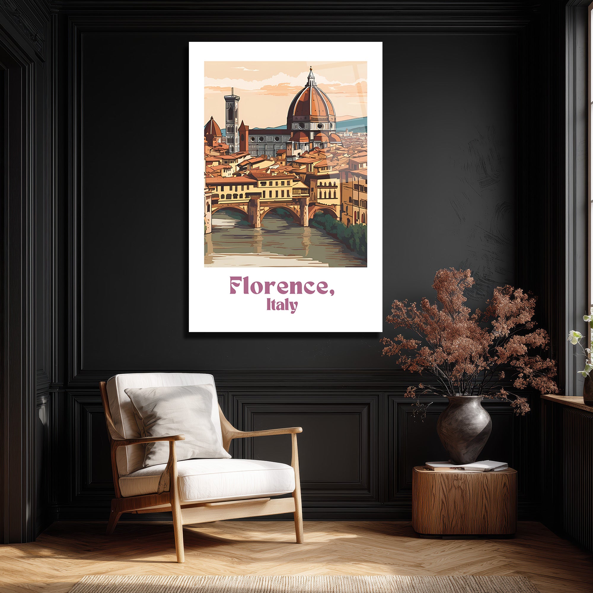 Floransa'nın Büyüsü: Ponte Vecchio & Duomo Cam Tablo