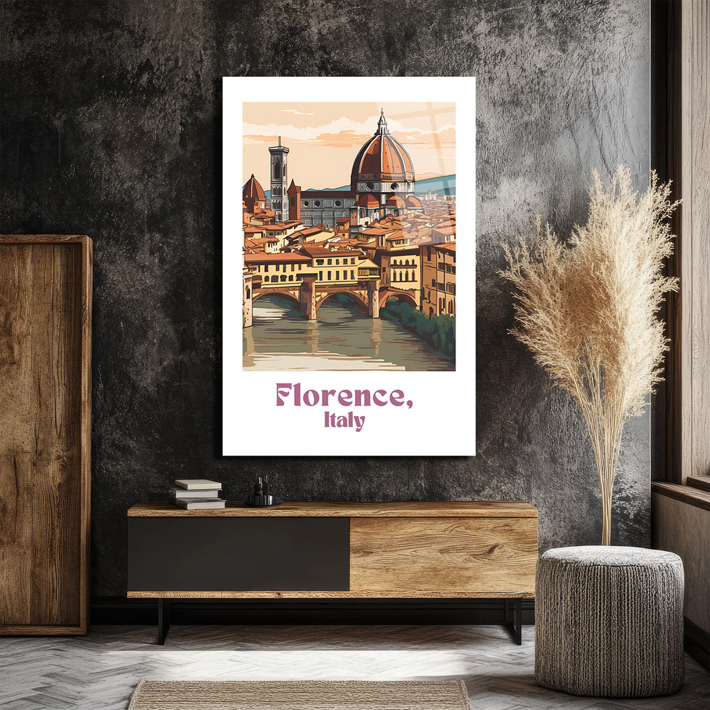 Floransa'nın Büyüsü: Ponte Vecchio & Duomo Cam Tablo