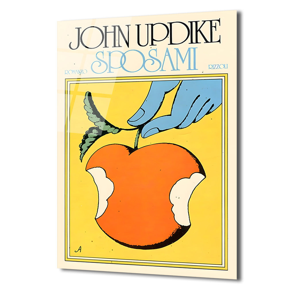 John Updike Sposami Vintage Kitap Kapağı Cam Tablo