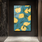 Canlı Limonlar Temalı Modern Sanat Cam Tablo