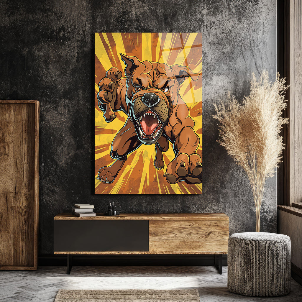 Dinamik Bulldog Enerjisi Cam Tablo