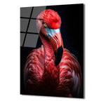 Büyüleyici Pembe Flamingo Cam Tablo - Glazella Özel Koleksiyon