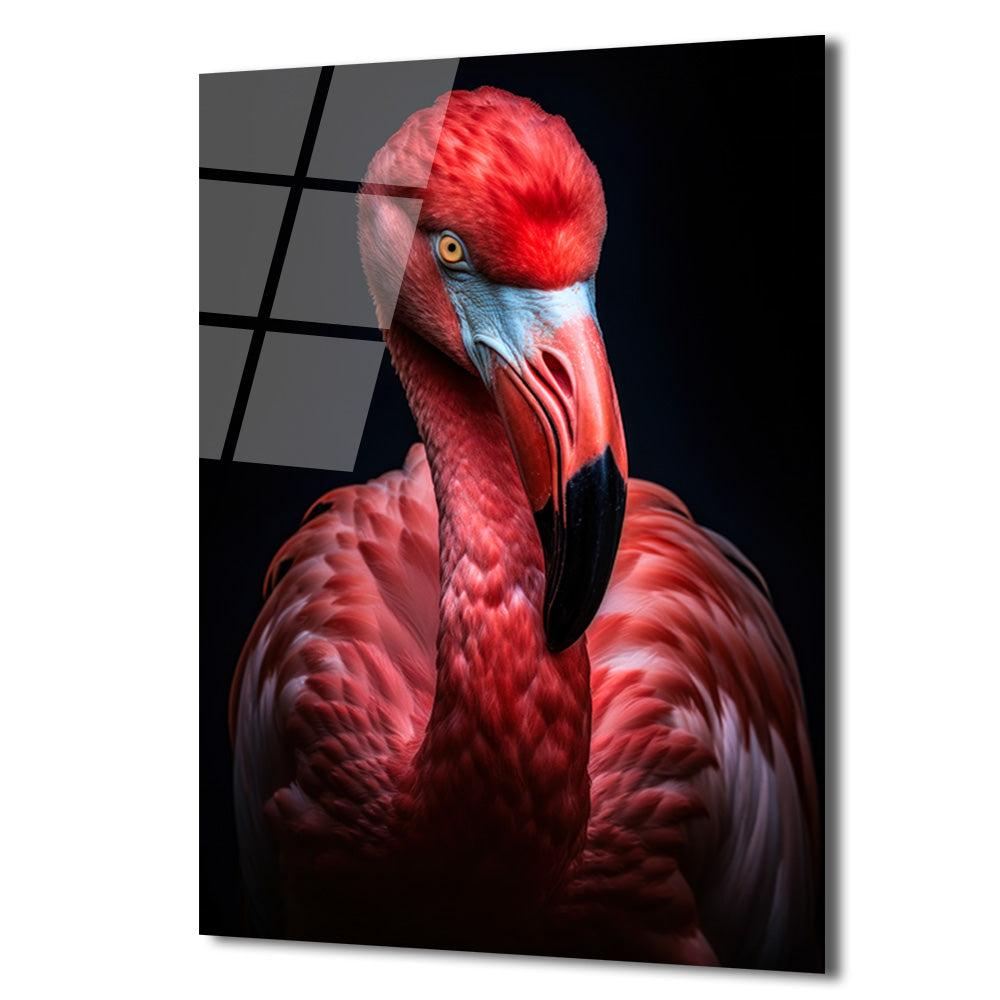 Büyüleyici Pembe Flamingo Cam Tablo - Glazella Özel Koleksiyon