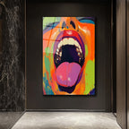 Enerjik İfade: Renkli Pop Art Cam Tablo