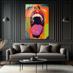 Enerjik İfade: Renkli Pop Art Cam Tablo