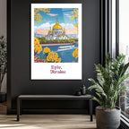 Kiev Ukrayna Manzaralı Canlı Sonbahar Cam Tablo