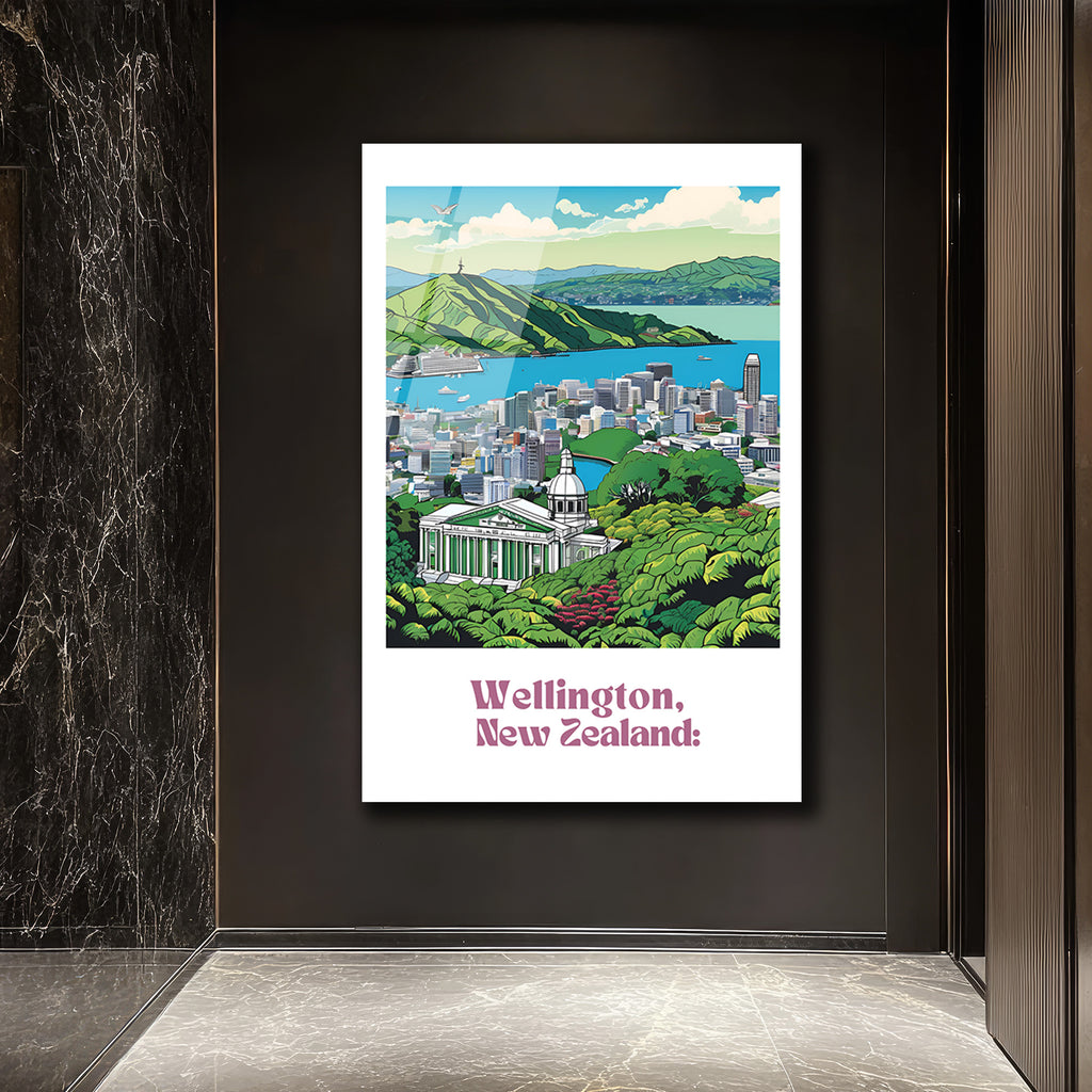 Wellington, Yeni Zelanda Manzarası Cam Tablo: Okyanus Esintisi