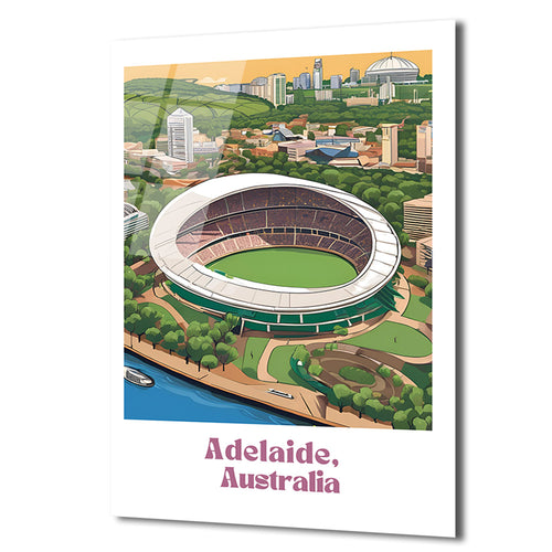 Adelaide Oval Stadyumu Manzarası Modern Cam Tablo