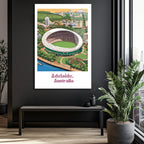 Adelaide Oval Stadyumu Manzarası Modern Cam Tablo