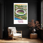 Adelaide Oval Stadyumu Manzarası Modern Cam Tablo