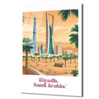 Riyadh, Suudi Arabistan Temalı Modern Cam Tablo