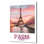 Paris Eyfel Kulesi Gün Batımı Manzarası Cam Tablo