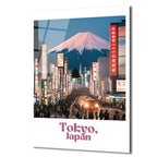 Tokyo Fuji Manzarası Cam Tablo - Japonya Şehir Sanatı
