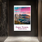 Cape Town Gün Batımı Panoraması Cam Tablo