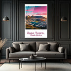 Cape Town Gün Batımı Panoraması Cam Tablo