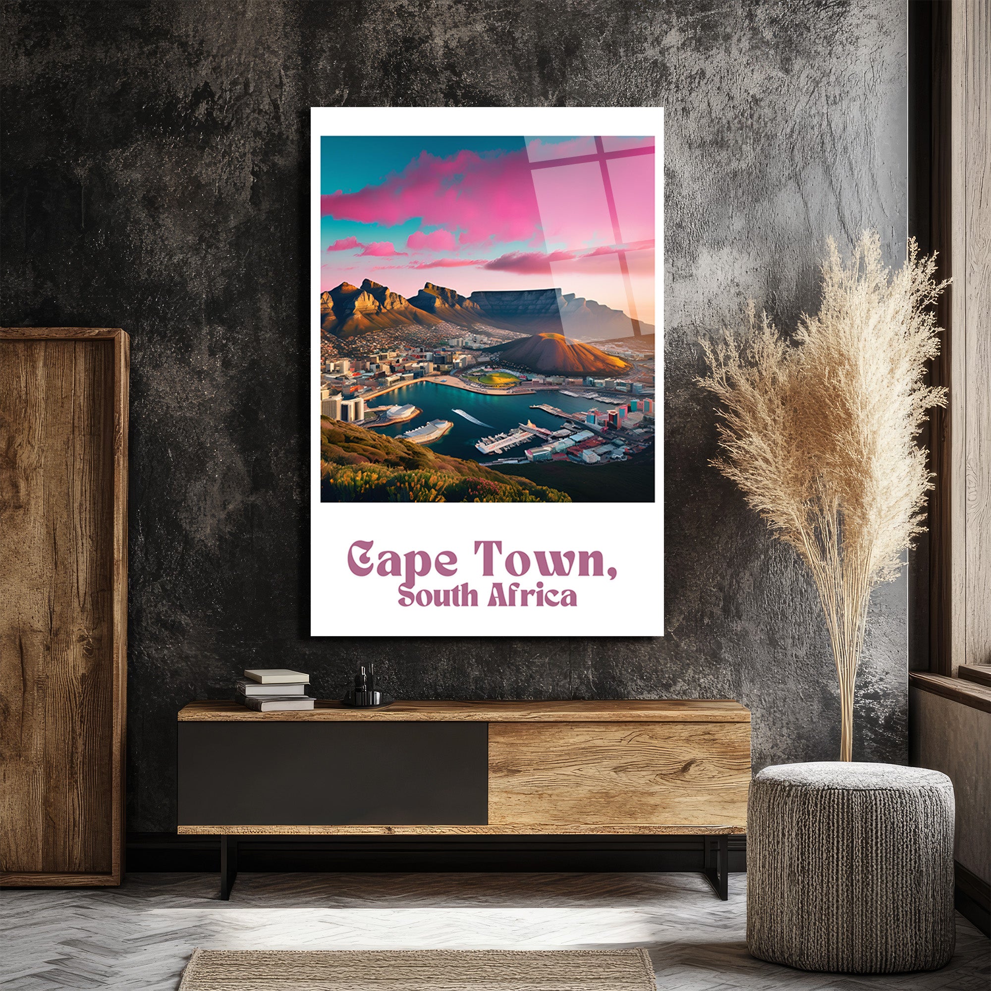 Cape Town Gün Batımı Panoraması Cam Tablo