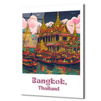Bangkok'un Büyülü Işıltısı: Tayland Temalı Cam Tablo