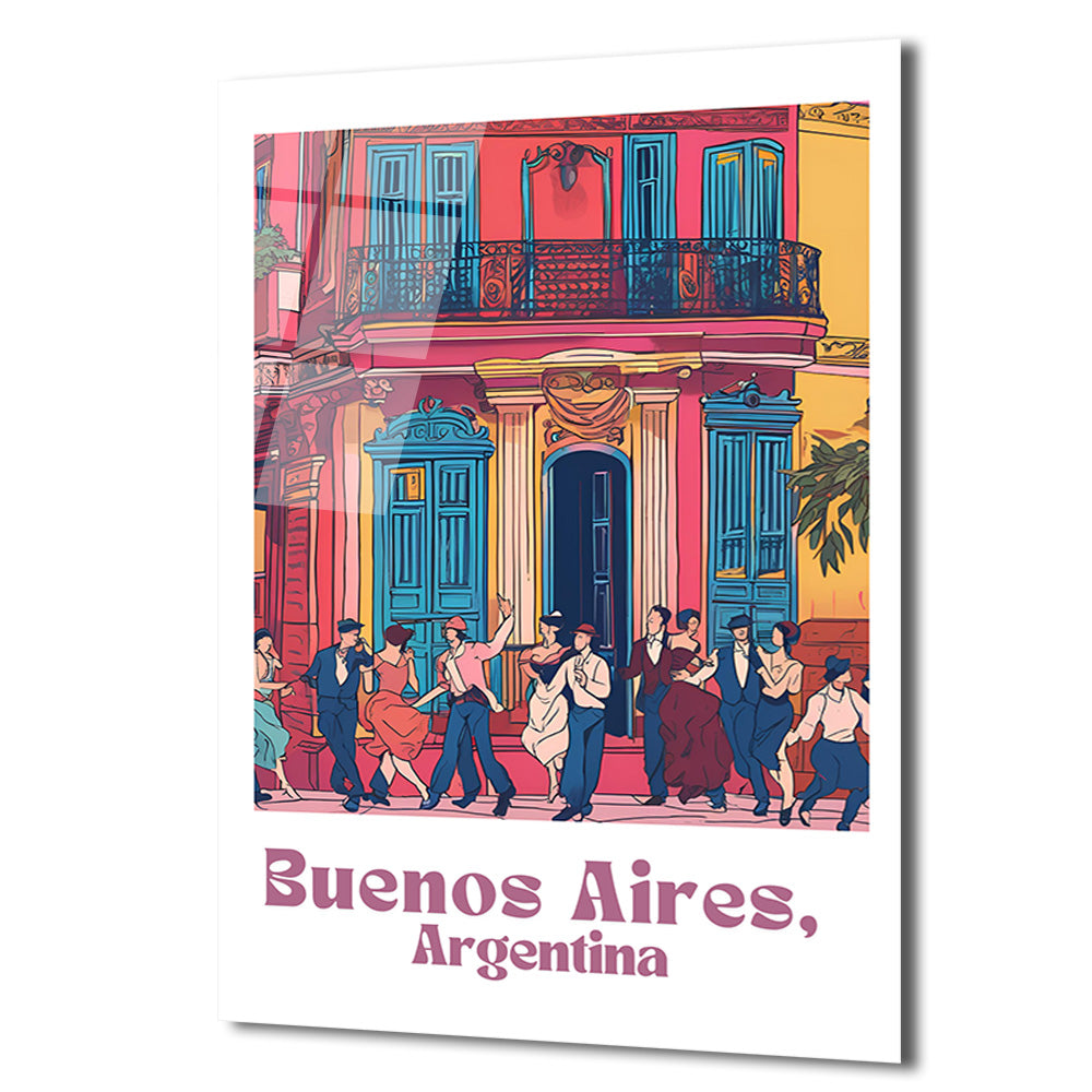 Buenos Aires Tango Rüyası Temalı Cam Tablo