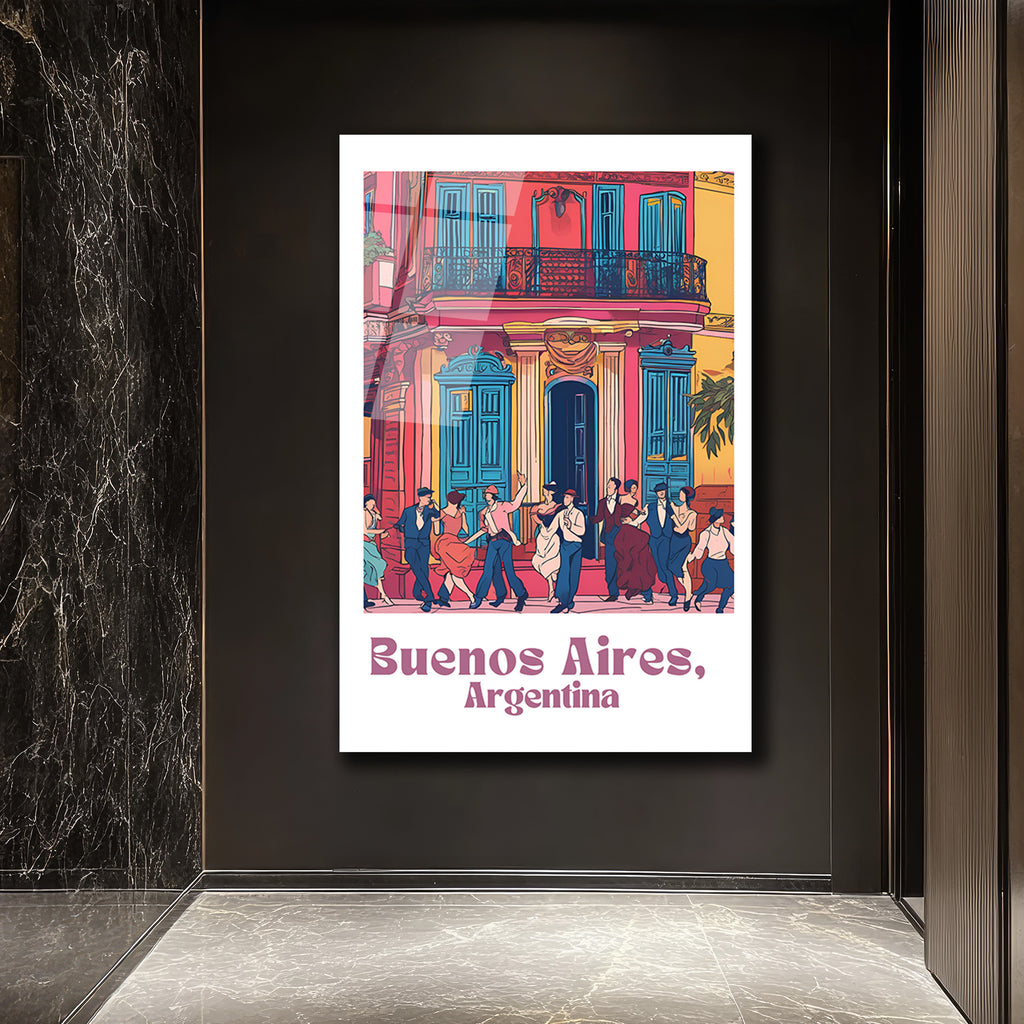 Buenos Aires Tango Rüyası Temalı Cam Tablo
