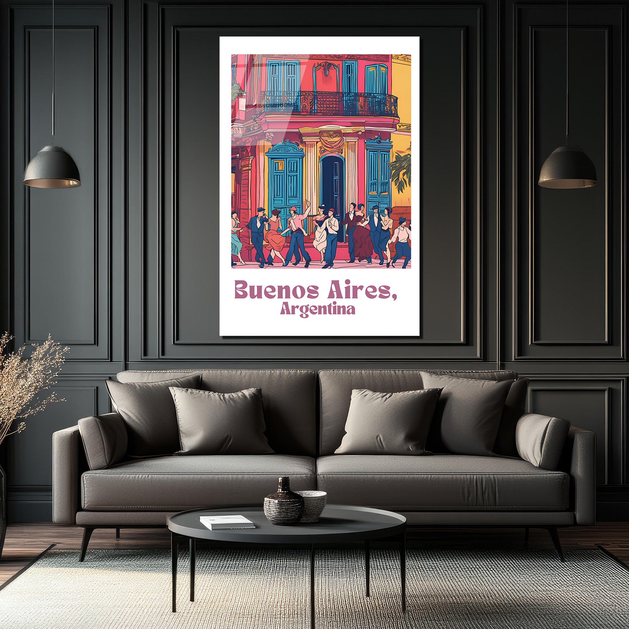 Buenos Aires Tango Rüyası Temalı Cam Tablo