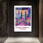 Kuala Lumpur Rüyası Cam Tablo | Malezya Şehri Sanatı