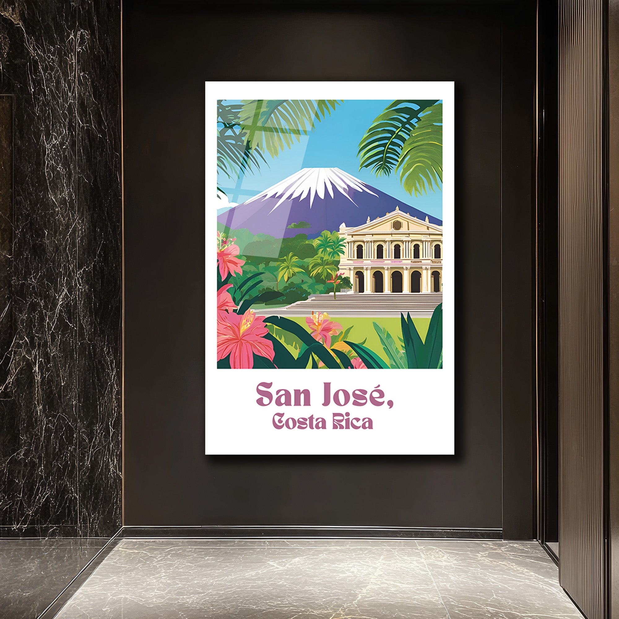 San José, Kosta Rika Tropikal Cenneti Cam Tablo