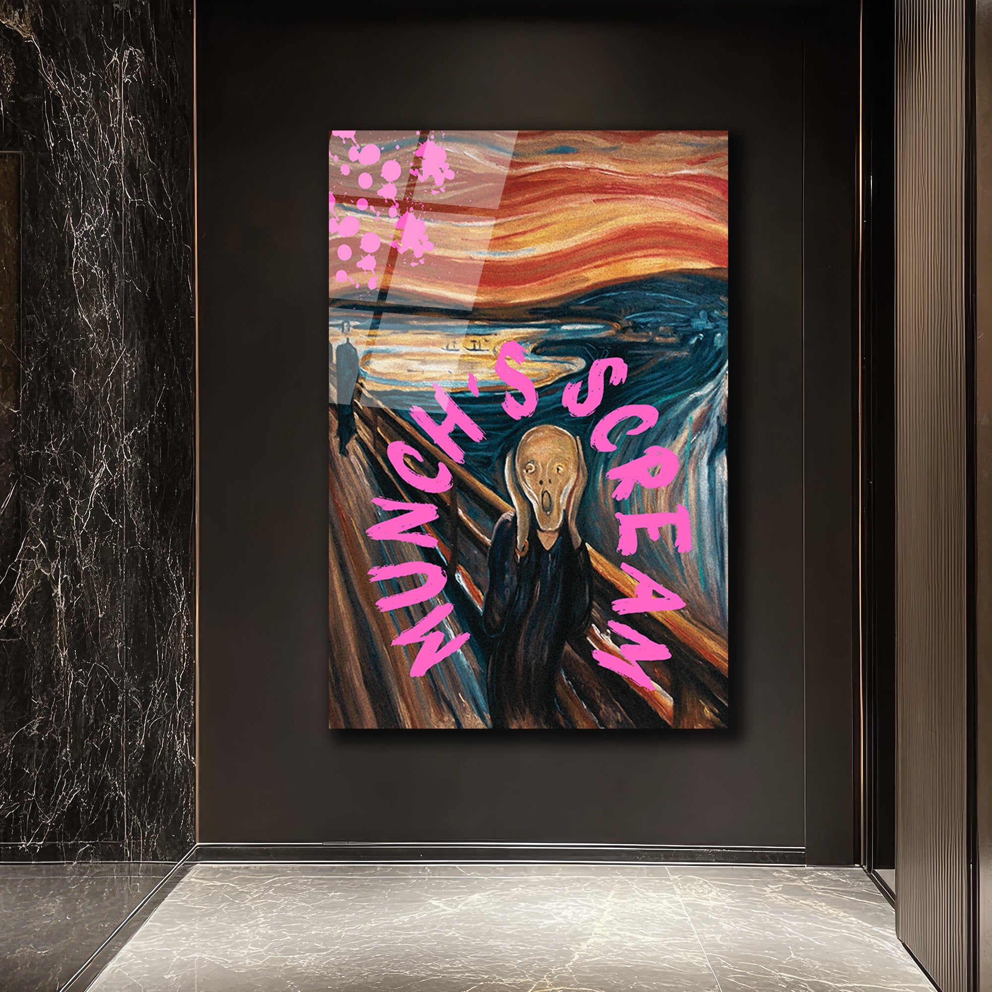 Munch's Scream Pop Art Cam Tablo: Çığlığın Modern Yorumu