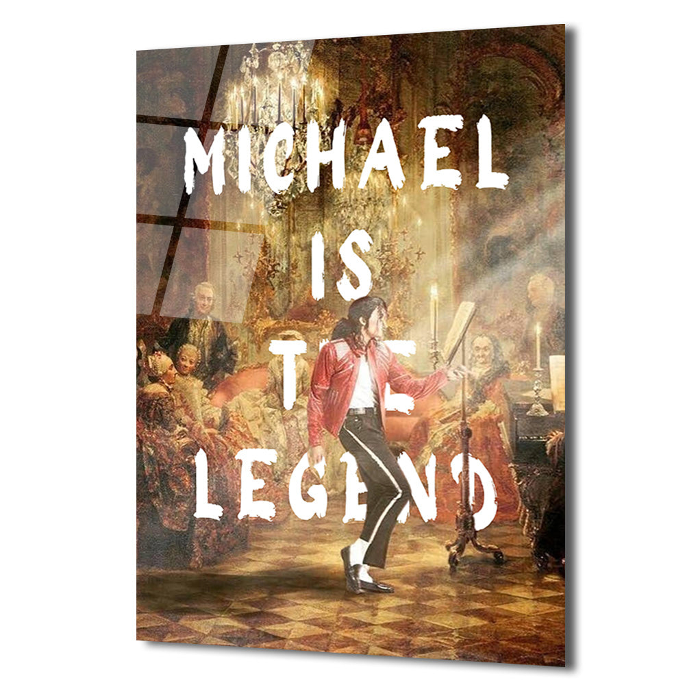 Michael Jackson Efsanesi Temalı Modern Cam Tablo