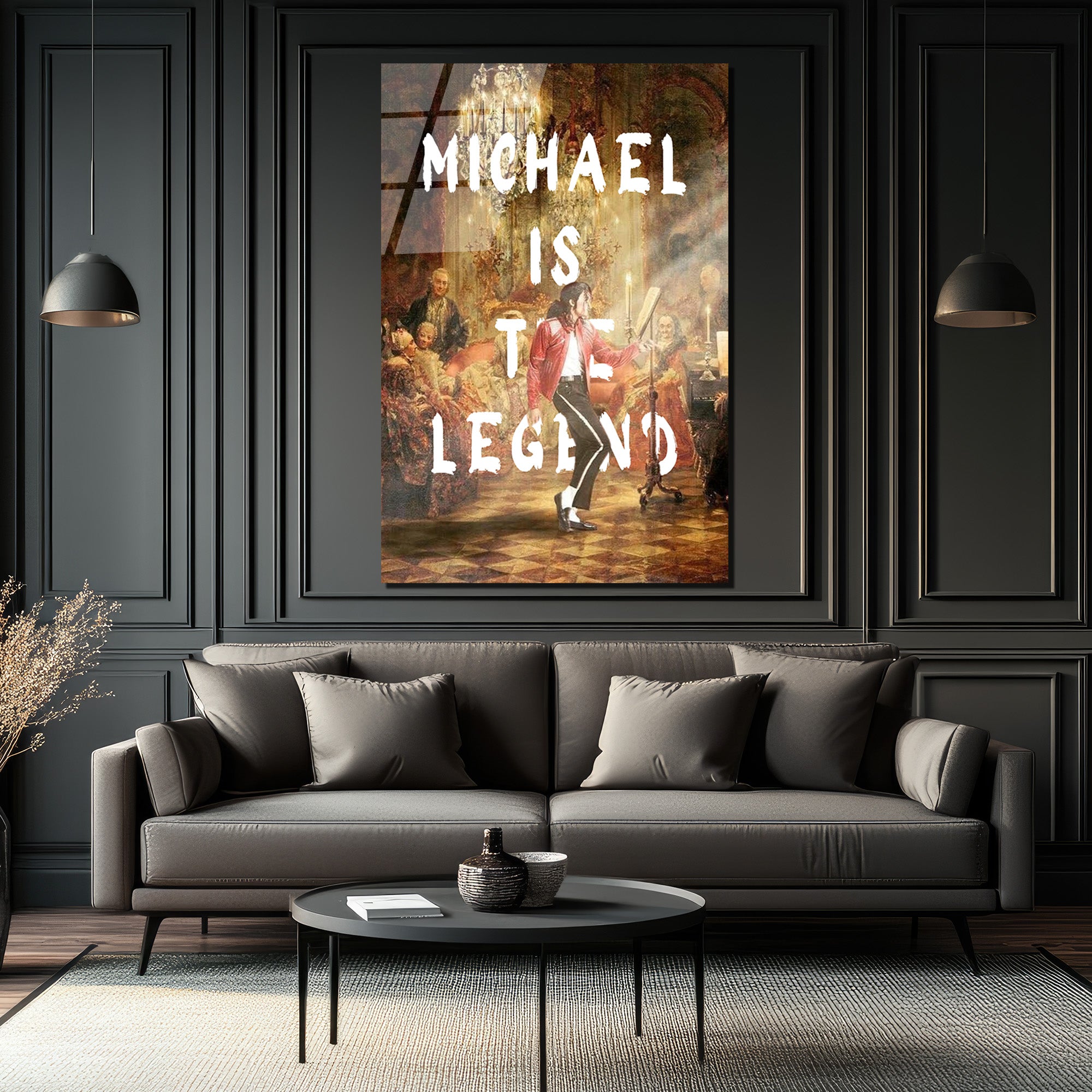 Michael Jackson Efsanesi Temalı Modern Cam Tablo