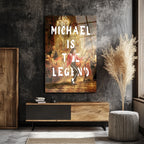 Michael Jackson Efsanesi Temalı Modern Cam Tablo