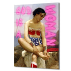God Is A Woman Wonder Woman Cam Tablo - Güçlü Kadın Sanatı