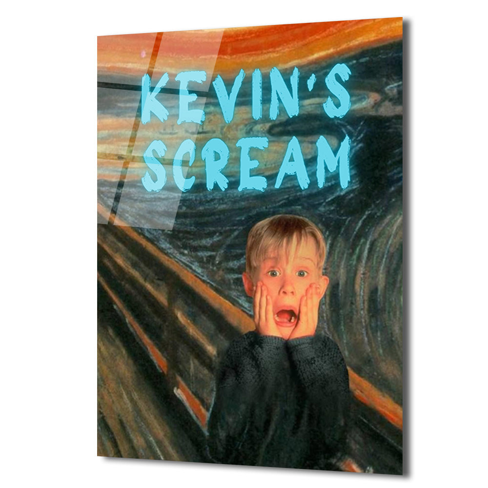 Kevin's Scream Temalı Pop Art Cam Tablo | Modern Duvar Sanatı