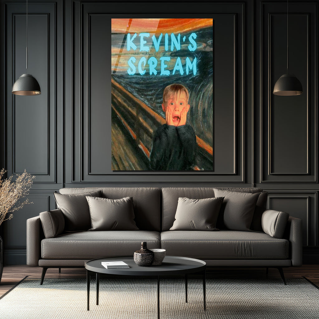Kevin's Scream Temalı Pop Art Cam Tablo | Modern Duvar Sanatı