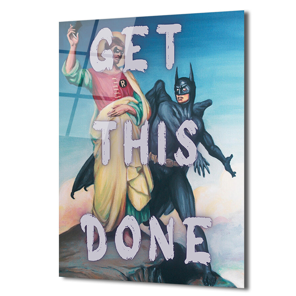 Get This Done Mizahi Süper Kahraman Cam Tablo