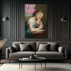 Stay Weird Temalı Klasik Sanat Cam Tablo - Özgün Ruhlar İçin